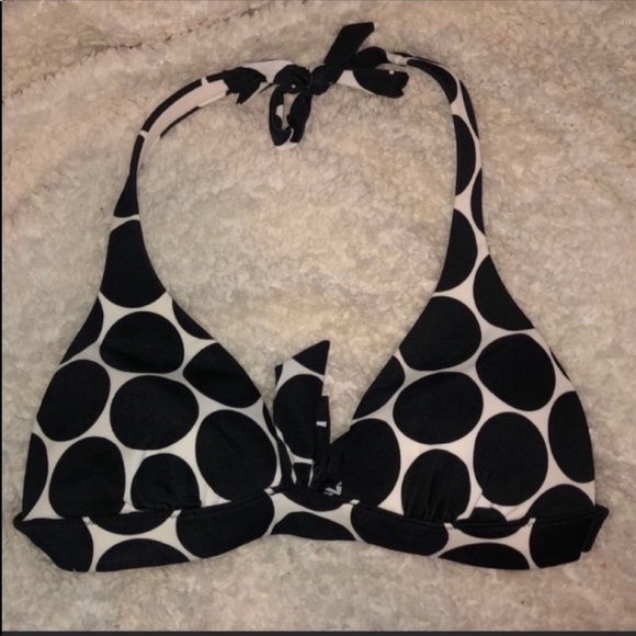 Victoria Secret Black & White Circle Polkadot Push Up Padded  Small - Picture 7 of 8